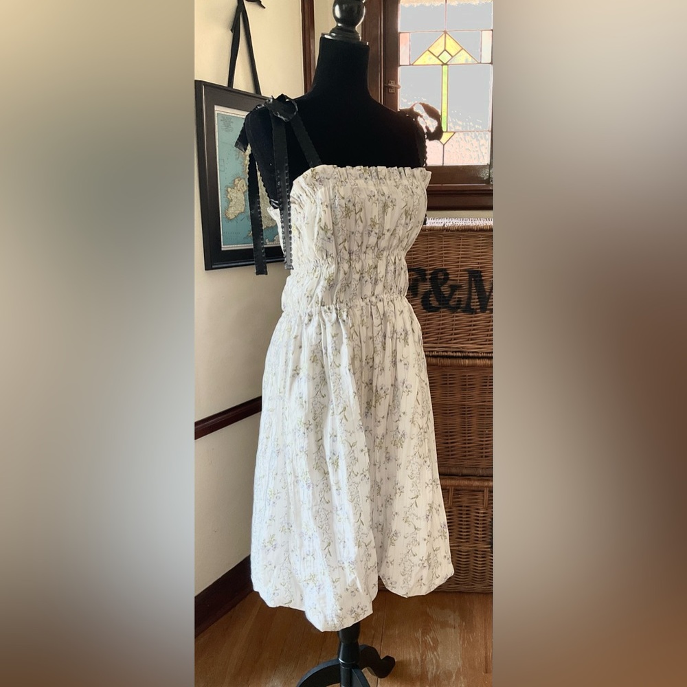 Brock Collection x H&M White Floral Dress - Picture 9 of 16